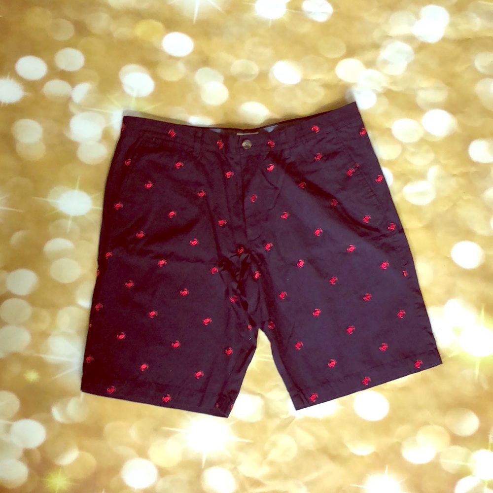 Navy and red shorts